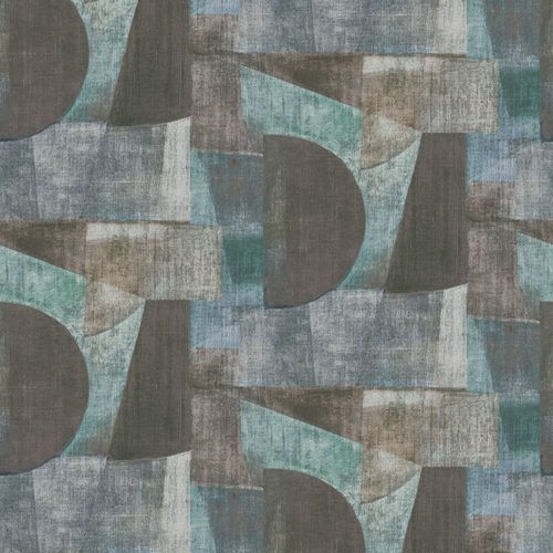 Wall mural Graphic 3D effect non-woven blue brown Rasch
