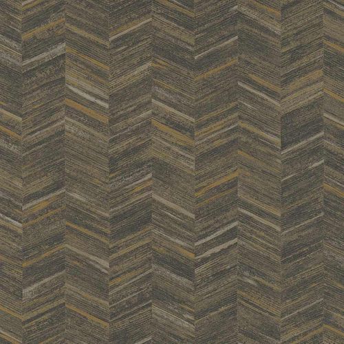 Wallpaper non-woven black beige zigzag 383097 Geo Effect