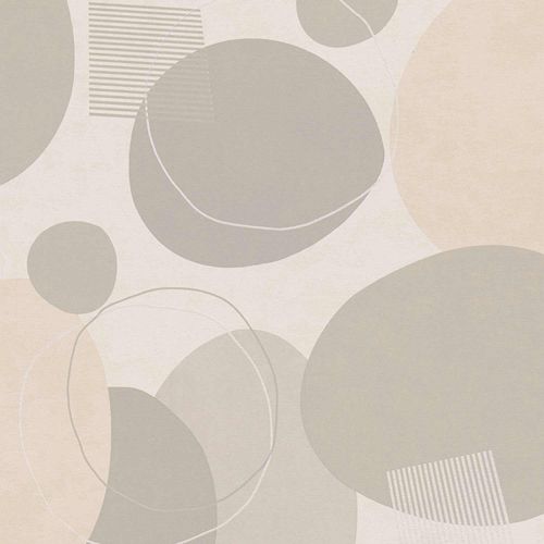 Vliestapete-AS-Creation-Grau-Beige-Kreise-385954-63213004