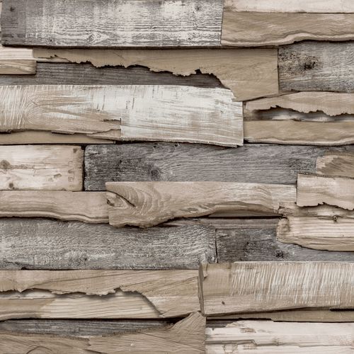 Vliestapete-Vintage-Holz-Creme-Beige-WL1002-63213184