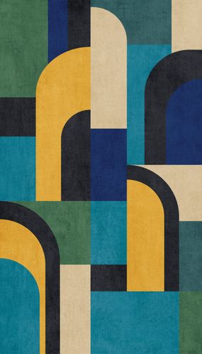 Fototapete-Vlies-Grandeco-Blau-Gelb-Grafik-A51902-63213482