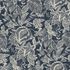 Grandeco non-woven wallpaper 171801 leaf motif blue Nomad 1