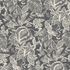 Grandeco non-woven wallpaper leaf motif anthracite Nomad 1