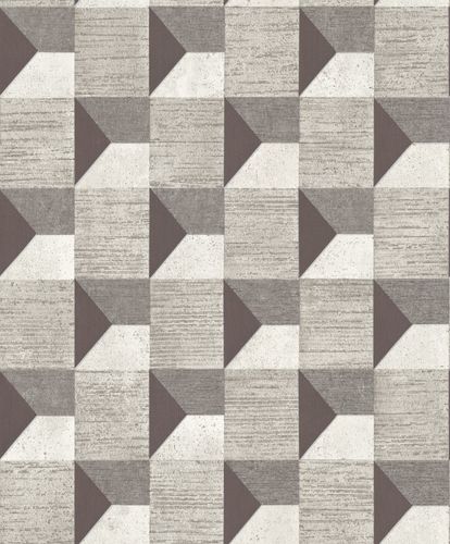Non-woven wallpaper Phoenix A48702 graphic brown Grandeco