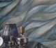 Non-woven wallpaper Erismann waves design blue green 1