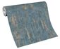 Non-woven wallpaper Erismann concrete look blue metallic 5