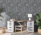 Non-woven wallpaper concrete look anthracite metallic 1