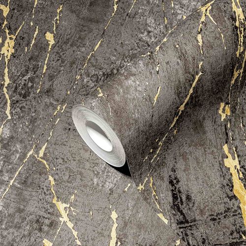 AS Creation non-woven wallpaper 38817-5 marble anthracite