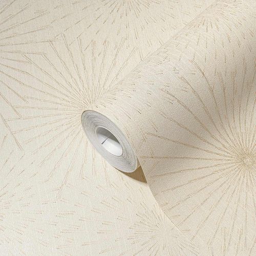 A-S-Creation-Vliestapete-38818-3-Linien-Kreise-Weiss-Beige-63214000