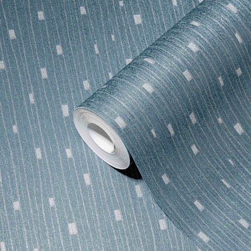 A-S-Creation-Vliestapete-38822-2-Muster-liniert-Blau-Silber-63214017