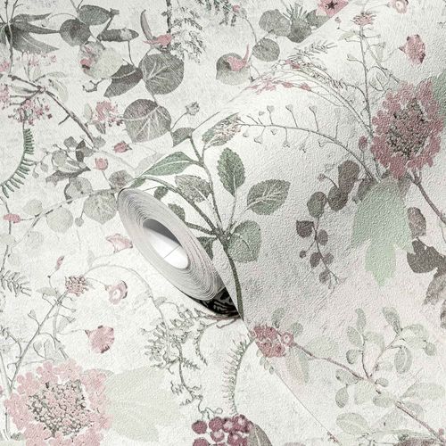 A-S-Creation-Vliestapete-38825-1-Wildblumen-Weiss-Gruen-63214032