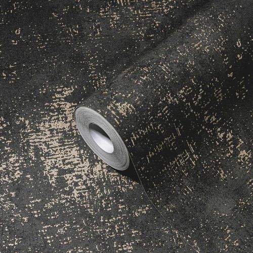AS Creation non-woven wallpaper monochrome black gold