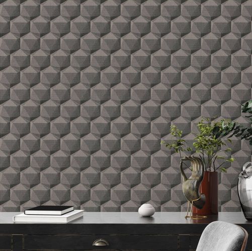Vliestapete-38748-2-AS-Creation-Beige-Grau-geometrisch-3D-Nara-63214191