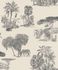 Non-woven wallpaper 555028 Rasch White Black Palm Animals 2