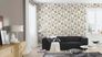 Non-woven wallpaper 555028 Rasch White Black Palm Animals 1