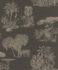 Non-woven wallpaper 555035 Rasch Black Gold Palm Animals 2