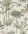 Non-woven wallpaper 555141 Rasch grey Green Palms 2