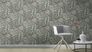 Non-woven wallpaper 555356 Rasch Green Black Floral 4