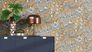 Non-woven wallpaper 555363 Rasch Yellow Black Floral 1