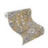 Non-woven wallpaper 555363 Rasch Yellow Black Floral 3
