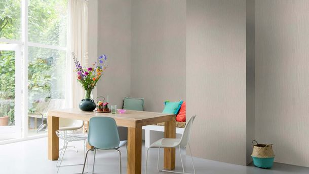 Non-woven wallpaper 537680 Rasch light gray texture