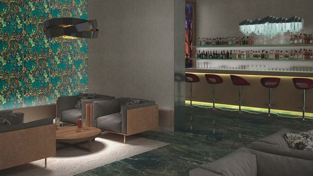 Non-woven wallpaper 537741 Rasch black gold texture