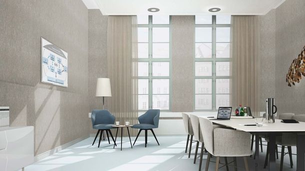 Non-woven wallpaper 538335 Rasch silver gray gold cork look