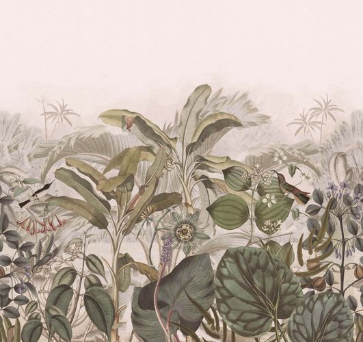 Mural 543698 Rasch beige green plants exotic