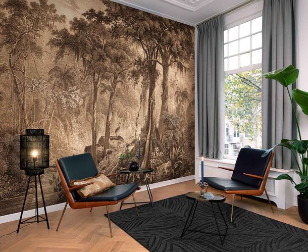 Mural 543766 Rasch beige brown trees jungle