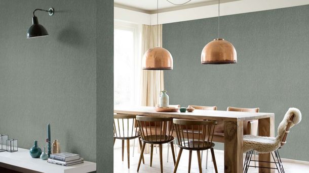 Non-woven wallpaper Rasch blue green gold texture 844245