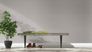 Non-woven wallpaper Rasch gray silver plain lines 844375 2