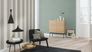 Non-woven wallpaper Rasch light green silver plain lines 844412 2