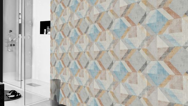 Rasch non-woven wallpaper gray beige triangles graphic 311907