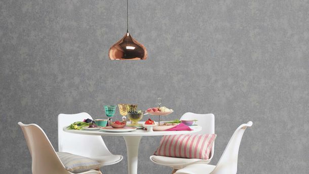 Rasch non-woven wallpaper dark gray plain vintage 315752