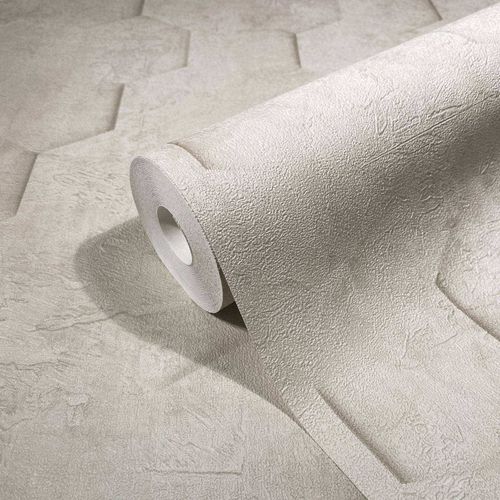 Vliestapete-Beige-Grau-Waben-3D-Optik-Marburg-34158-63214888_2