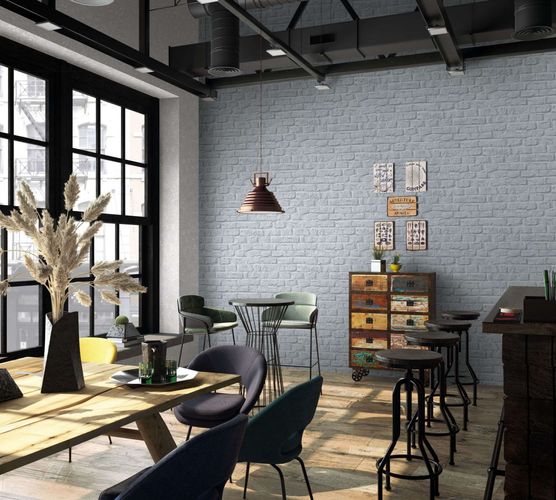 Non-woven wallpaper grey stone wall Marburg 34167