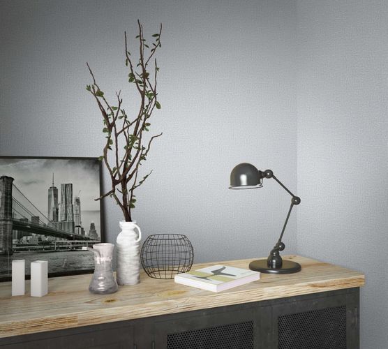 Non-woven wallpaper light grey fabric look Marburg 34173
