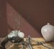 Non-woven wallpaper red brown fabric look Marburg 34179 3