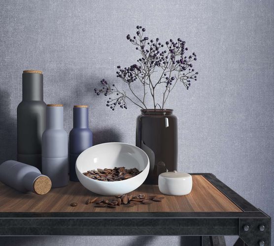 Non-woven wallpaper purple fabric look Marburg 34182