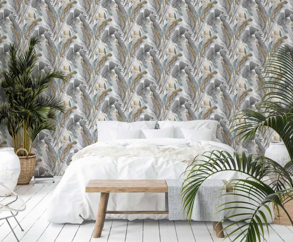 Marburg non-woven wallpaper gray brown jungle 47418
