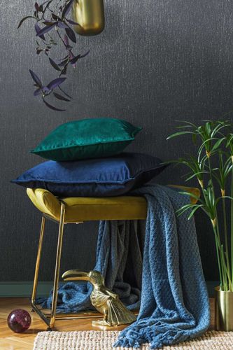 Non-woven wallpaper 32958 plain structure black Marburg
