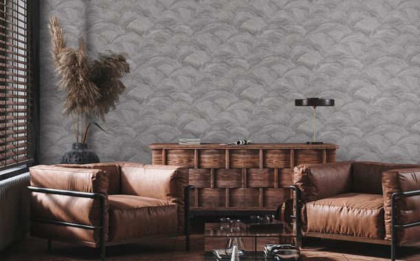 Vliestapete-Wellen-Abstrakt-Metallic-Grau-Silber-39105-3-63215222_2