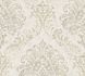 Non-woven Wallpaper white silver metallic ornaments 39112-2 2