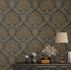 Non-woven Wallpaper black gold ornaments 39112-3 1