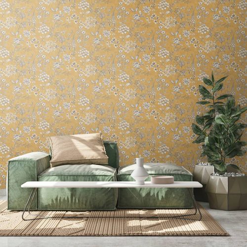 Vliestapete-Floral-Grafik-Floral-Gelb-Weiss-39117-2-63215239_1