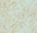 Non-woven Wallpaper Turquoise Gold Leaves Metallic 39120-4 3