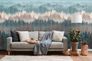 Wall Mural Blue Brown Abstract Forest Fog 39181-1 1