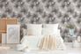 Photo Wallpaper grey Beige Leaves Fern Tropical 39184-2 1