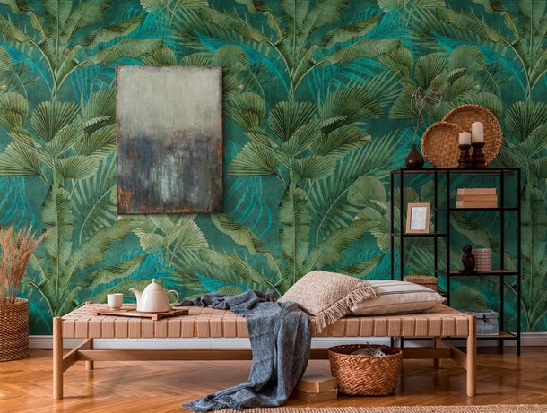 Photo Wallpaper Green Blue Plants Tropical 39185-1