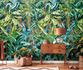Wall Mural Green Blue Birds Jungle Tropics 39186-1 1